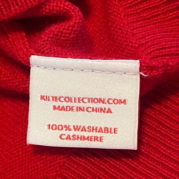 Kilte Giovanna Embroidered Cashmere Cardigan Sweater Red Size Large - Picture 8 of 8